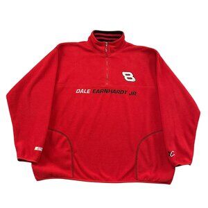 Dale‎ Earnhardt Jr 1/4 Zip Fleece Mens XL Red Nascar Chase Authentics
